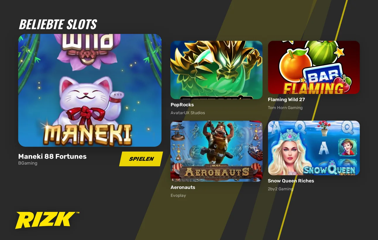 Drehe beliebte Slots.